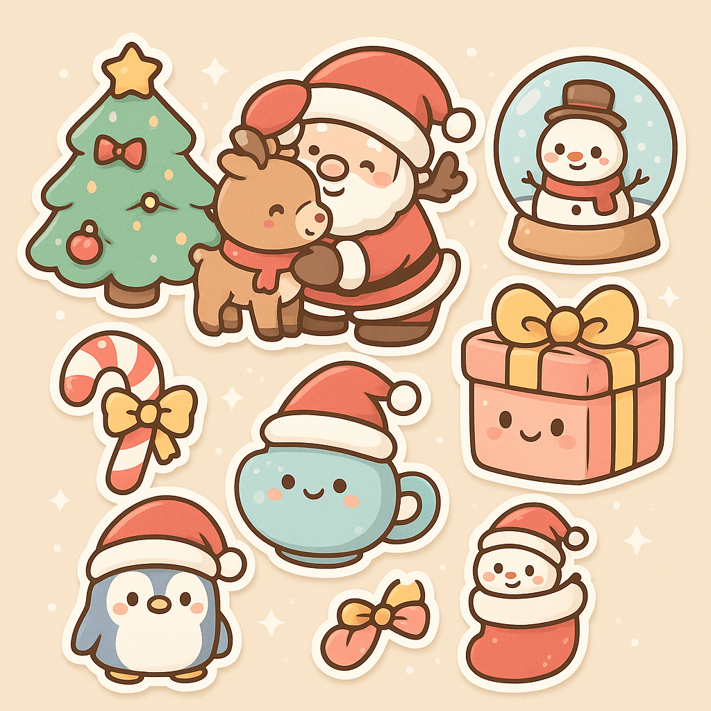 Christmas Sticker AI Prompt Pack